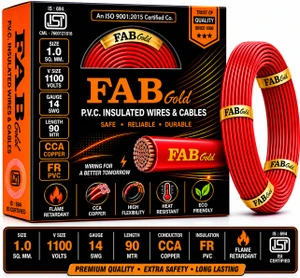 CCA Copper 1.0 sqmm 90 M Wire (Red)